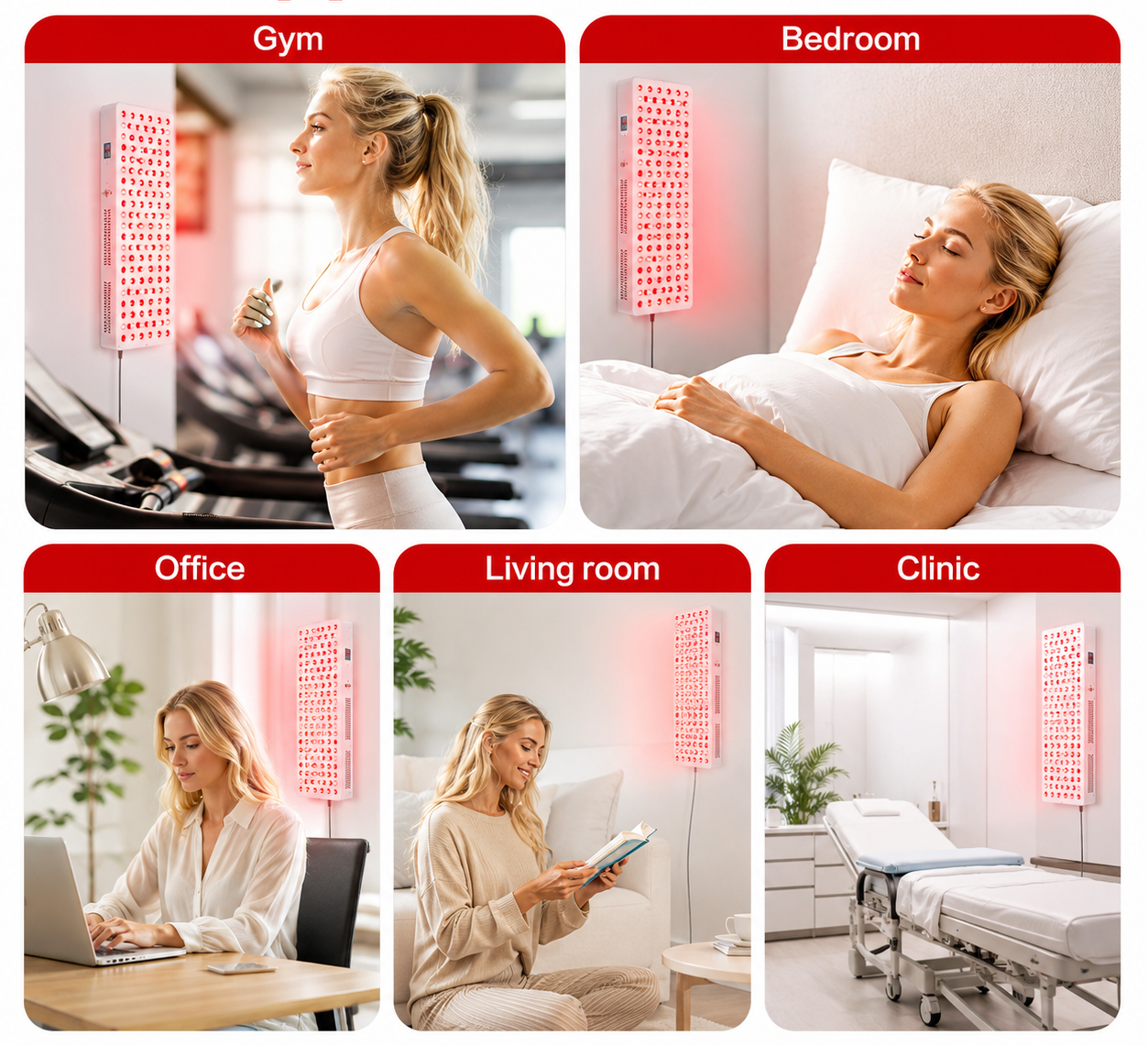 Red Light Therapy & Near Infrared Light Therapy Panel, Full Body, 1500W