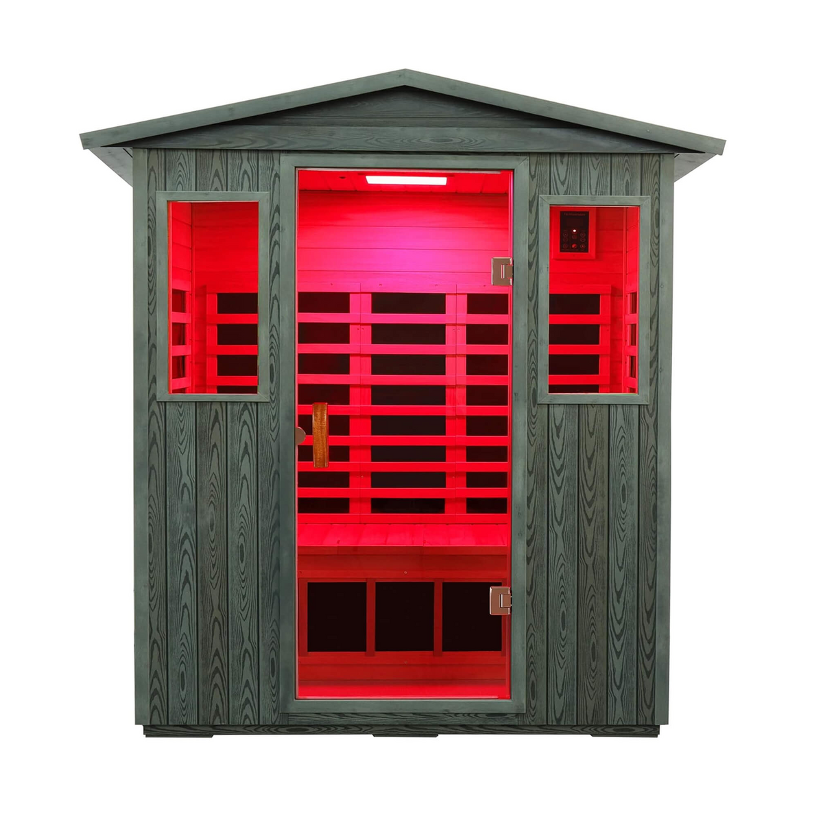 Nivea 3-Person Full-Spectrum Low EMF Carbonized Composite Infrared Sauna Room With Bluetooth Speakers (SAK85120)