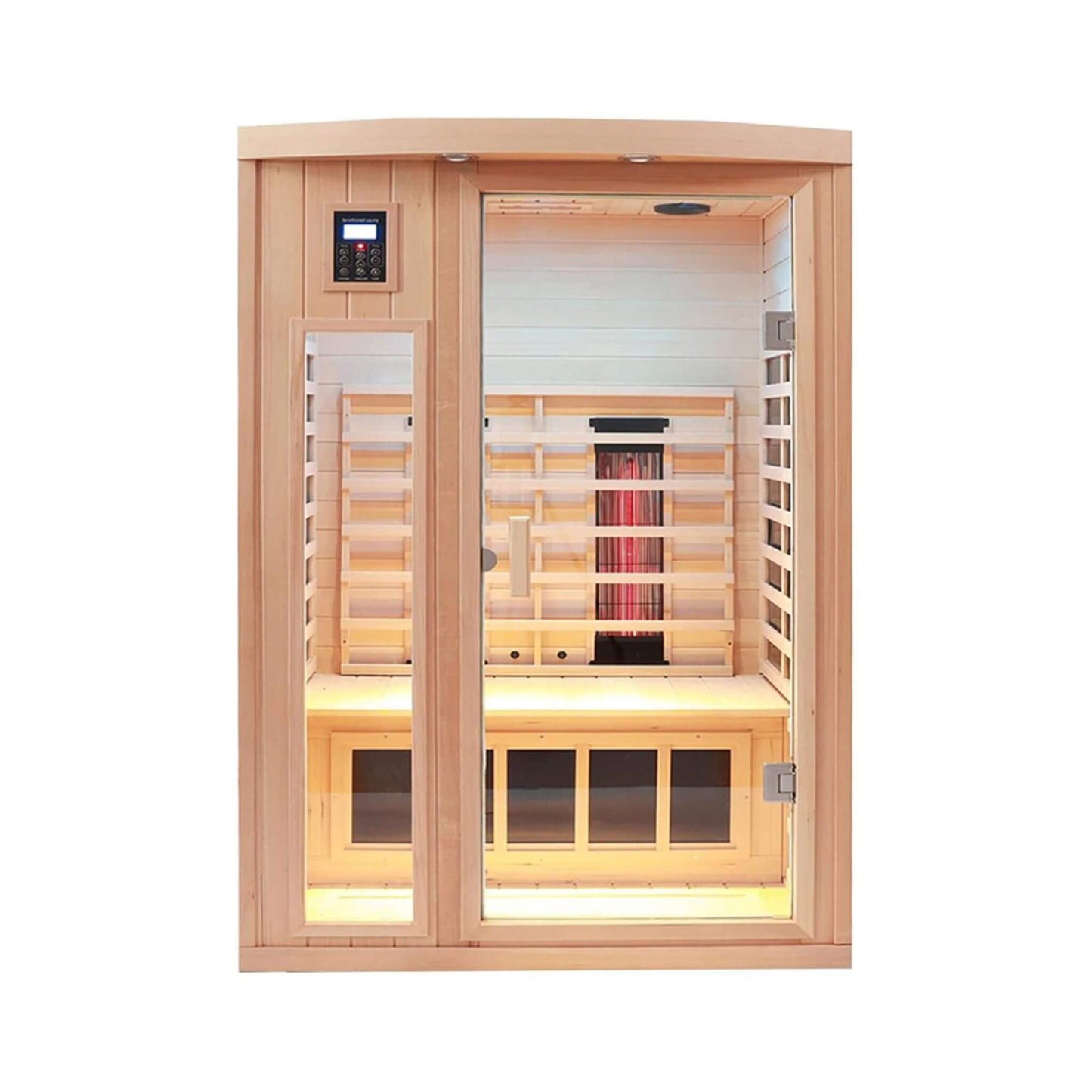 Orien Premium 2-Person Low EMF FAR-Infrared Heat Wood Home Personal Spa Sauna With Ceramic Heaters, 1760W (SAK25714)
