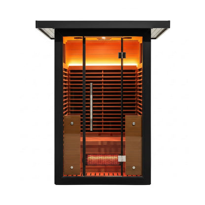 Lugano 2-Person Outdoor Full-Spectrum Infrared Sauna With Aluminum Alloy Exterior & WiFi (SAK14973)