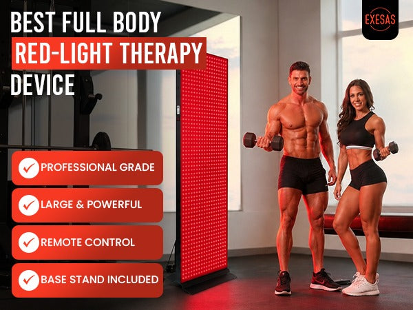 1216 LED, 6080W Dual-Chip, Red Light Therapy Device for Full Body, 4-Wavelengths Infrared LED Panel for Skin, Weight, Pain, Wellness
