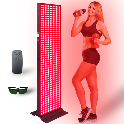 EXESAS  600 LED, 3000W Dual-Chip, Red Light Therapy Device for Full Body, 6-Wavelengths Infrared LED Panel for Skin, Weight, Pain, Wellness
