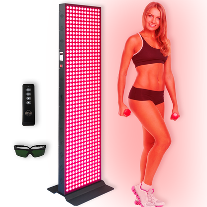 EXESAS  600 LED, 3000W Dual-Chip, Red Light Therapy Device for Full Body, 6-Wavelengths Infrared LED Panel for Skin, Weight, Pain, Wellness