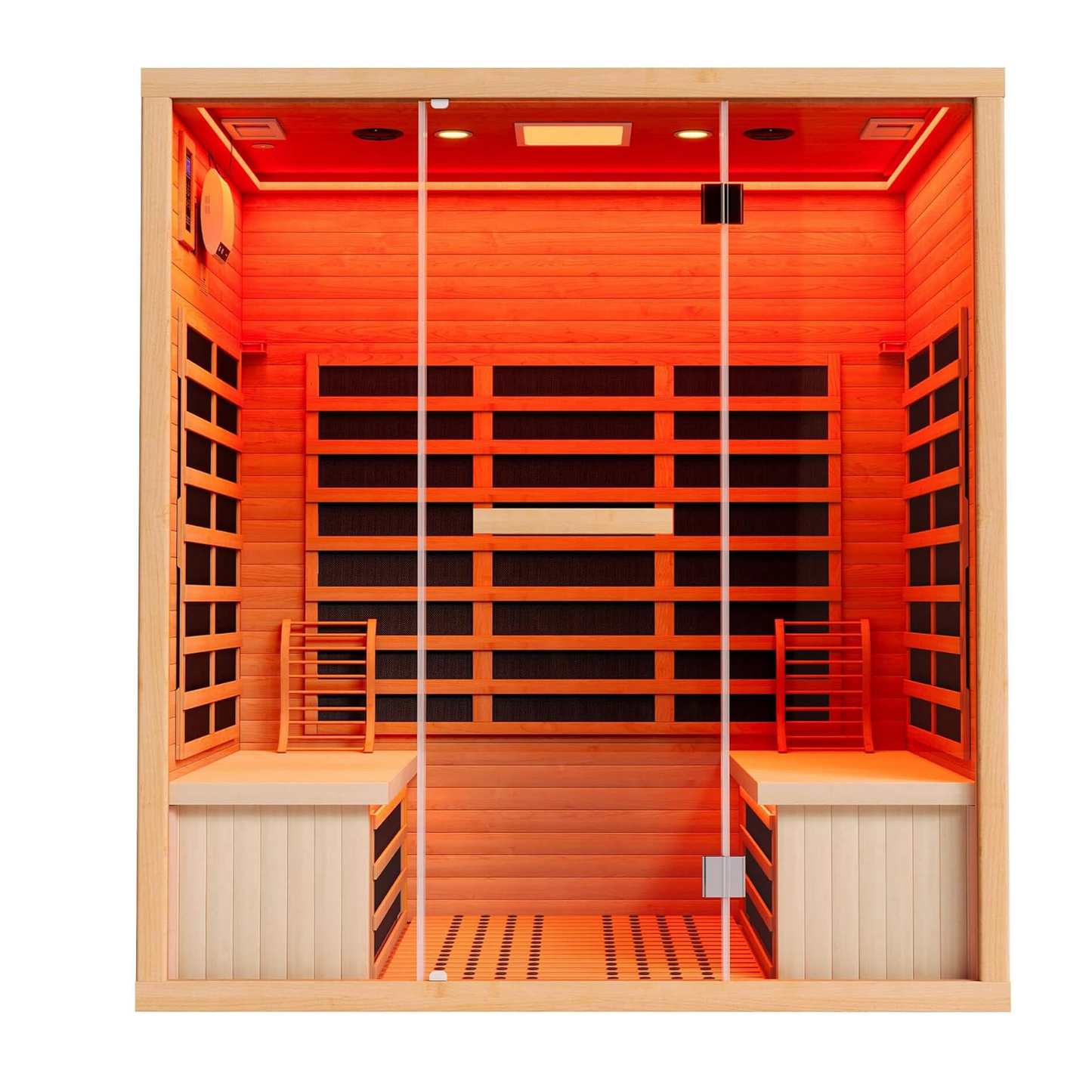 Seville 4-Person Low EMF Canadian Hemlock Infrared Sauna With Bluetooth (SAK29571)