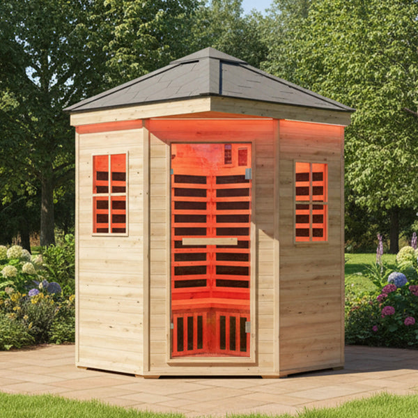 Monaco 4-Person Low EMF Spruce Wood Outdoor Infrared Sauna With Bluetooth Speakers And LED Lights