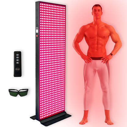 EXESAS   800 LED, 4000W Dual-Chip, Red Light Therapy Device for Full Body, 6-Wavelengths Infrared LED Panel for Skin, Weight, Pain, Wellness