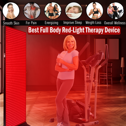 1008 LED, 5040W Dual-Chip, Red Light Therapy Device for Full Body, 6-Wavelengths Infrared LED Panel for Skin, Weight, Pain, Wellness