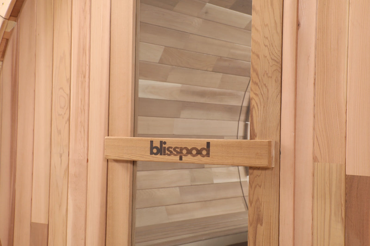 Blisspod Prague Canadian Red Cedar Barrel Steam Sauna Overview 2-4 or 4-6 Persons Available