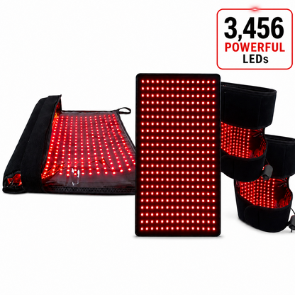 Red Light Neuropathy and Circulation Support System for Feet, Calves, Lower Back. 3,456 LEDs in System