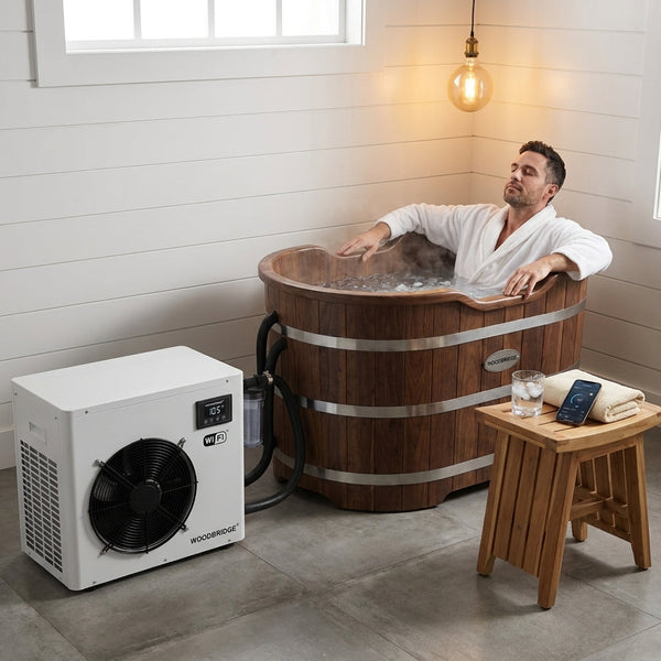 54" Indoor Cold Plunge Tub with 1.3 HP Chiller & WiFi App Control Overview