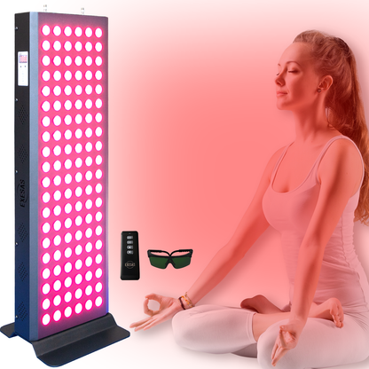 120 LED, 600W Dual-Chip, Red Light Therapy Device for Full Body, 4-Wavelengths Infrared LED Panel for Skin, Weight, Pain, Wellness