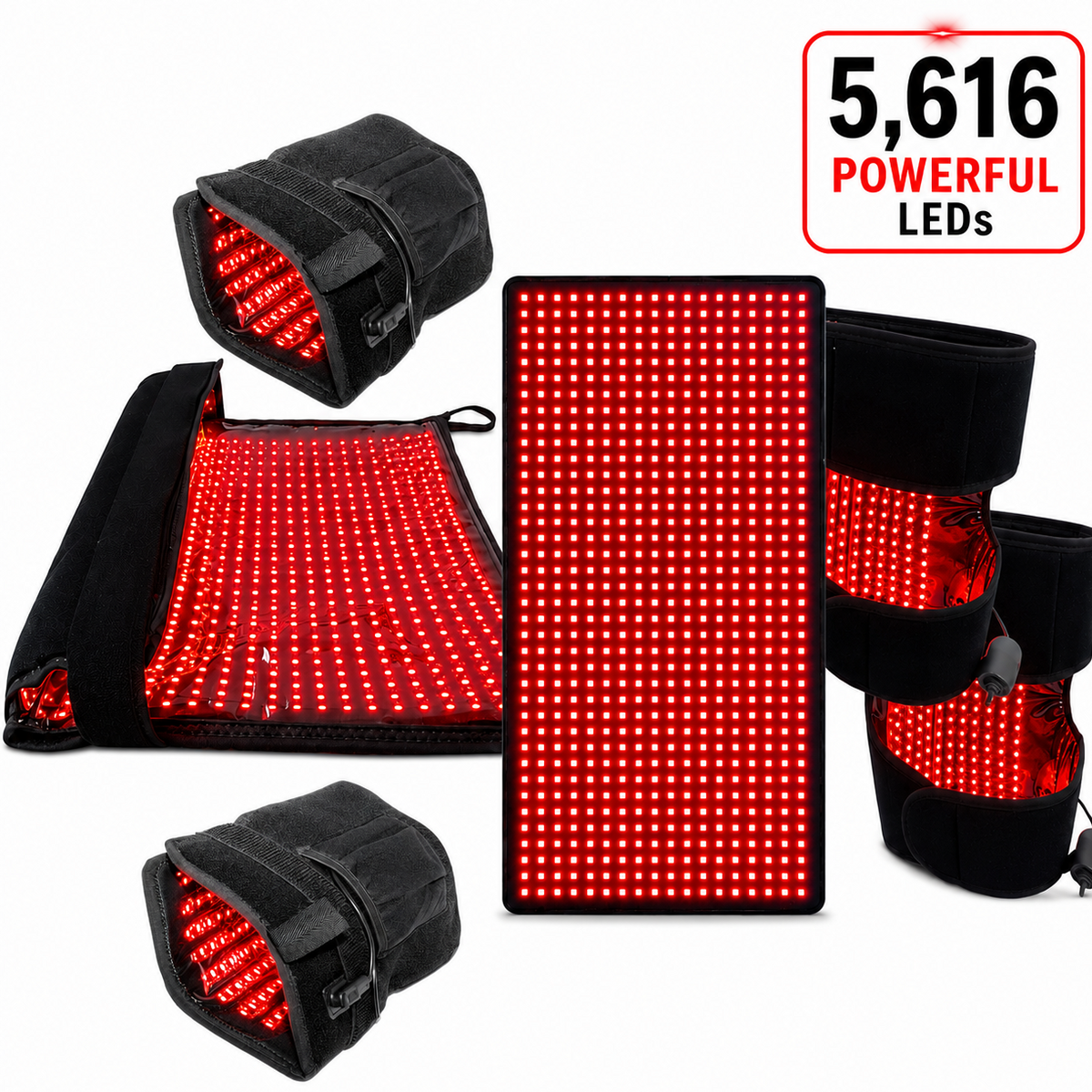 Red Light Nerve and Circulation Support Kit for Hands and Feet – 6 Devices Total LEDs: 5,616