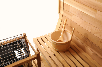 Blisspod Prague Canadian Red Cedar Barrel Steam Sauna Overview 2-4 or 4-6 Persons Available