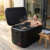 XXL Drop Stitch Ice Bath Tub for Recovery 216 Gal, Compatible with Water Chillers, Cold Plunge Tub with Insulated Lid, Multi-Layer Portable Bathtub for Cold Water Therapy(59In*32.2In*27In) — Lifestyle