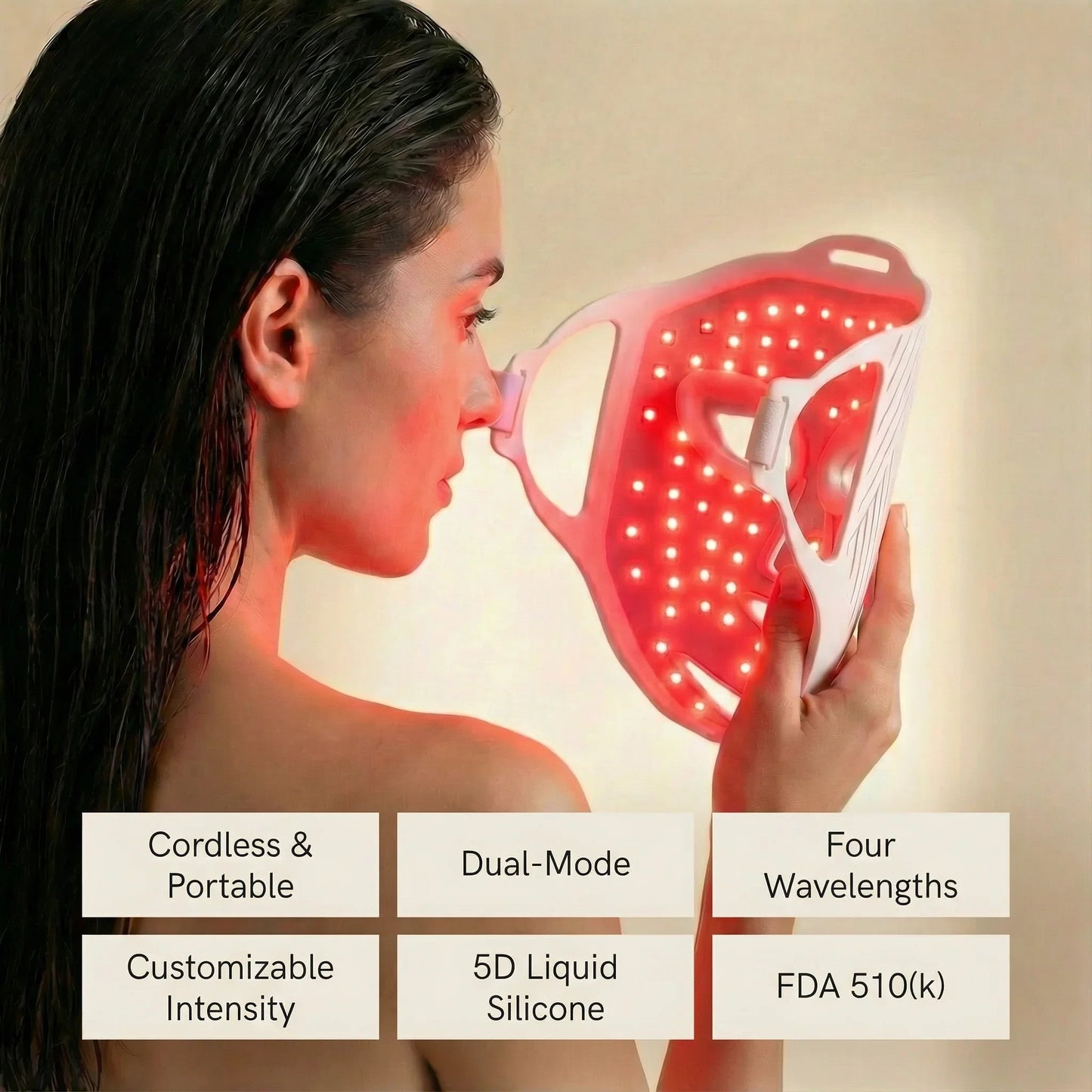 FDA 510(k) Cleared LED & Laser Light Therapy Face Mask