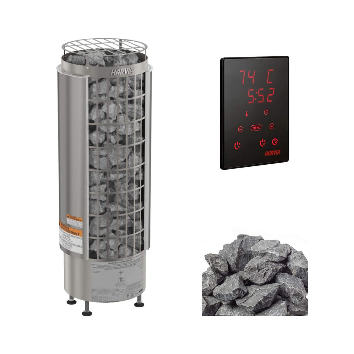 Harvia Cilindro Electric Sauna Heater with Xenio CX45