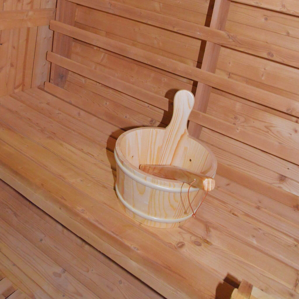 Ignite Large Premium American White Oak Outdoor Wooden Barrel Sauna With 4.5KW Sauna Heater (SAK45968)
