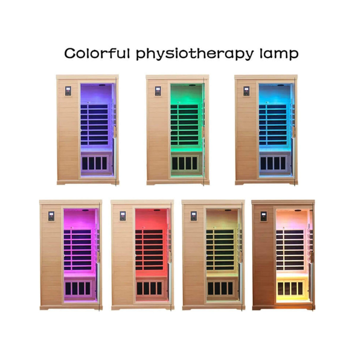 Ivara Luxury 2-Person Hemlock Wood FAR Infrared Sauna Room W/ Glass Door, 1750W (SAK81525)