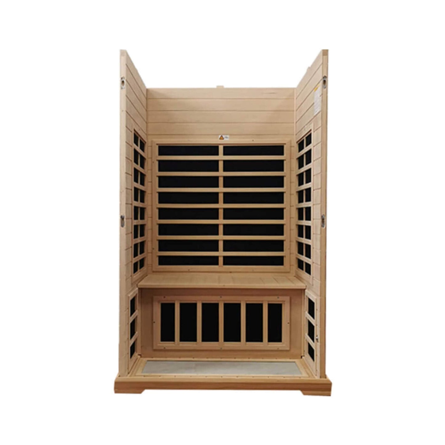 Ivara Luxury 2-Person Hemlock Wood FAR Infrared Sauna Room W/ Glass Door, 1750W (SAK81525)
