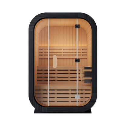 Lund Luxury 2-Person Outdoor Spruce Wood Cube Sauna Kit With 4.5KW Electric Stove (SAK74290)