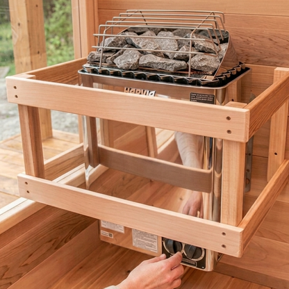 Harvia KIP60B JH60B2401 KIP Series 6kW Stainless Steel Sauna Heater at 240V 1PH with Built-In Time and Temperature Controls Stainless Steel