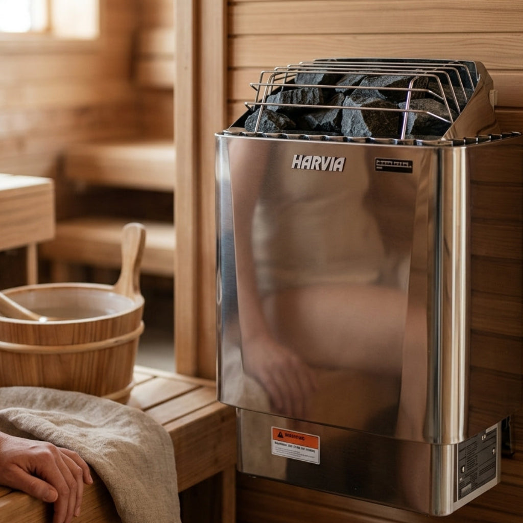 Harvia KIP60W JH60W2083 Kip Series 6kW Stainless Steel Sauna Heater at 208V 3PH Stainless Steel