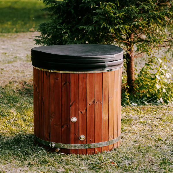 1-Person Cold Plunge Tub with ThermoWood® & Fiberglass Interior