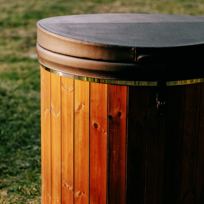 1-Person Cold Plunge Tub with ThermoWood® & Fiberglass Interior