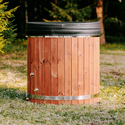 1-Person Cold Plunge Tub with ThermoWood® & Fiberglass Interior