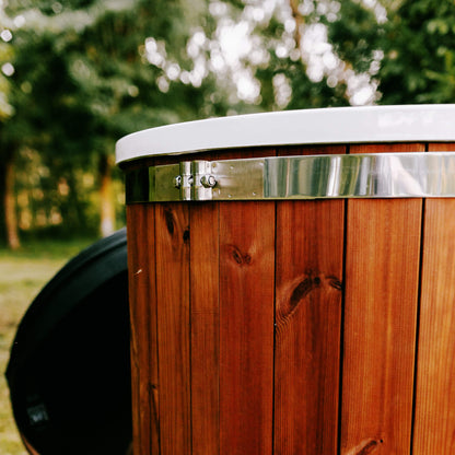 1-Person Cold Plunge Tub with ThermoWood® & Fiberglass Interior
