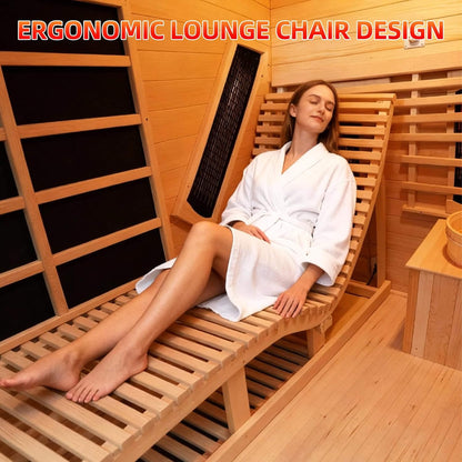 Rövia Oasis 3-Person Indoor Hybrid Sauna Room with Dual-Heating System