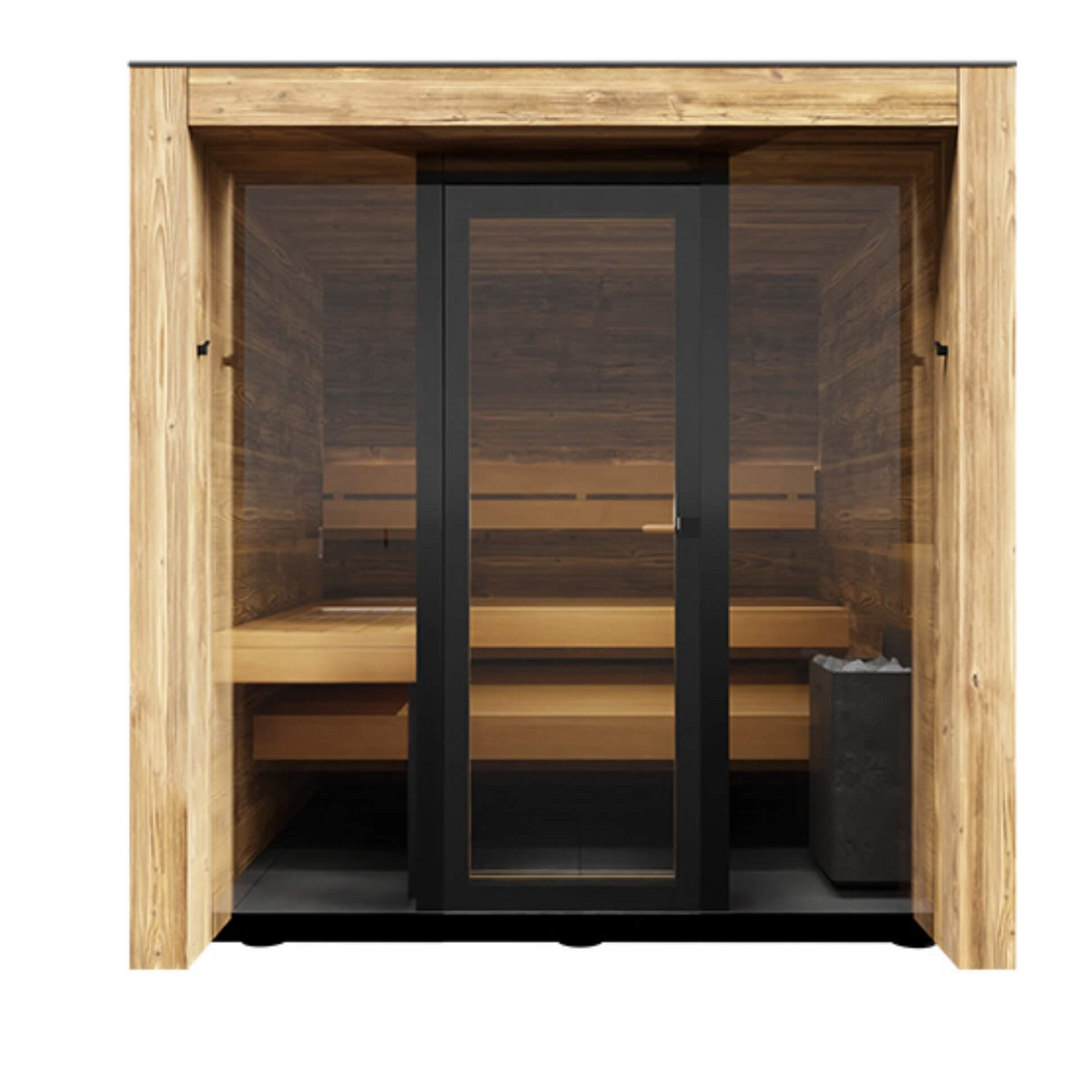 ThermaSol Fortis Fully-Assembled 4-Person Outdoor Sauna Cabin [Made-To-Order] [14-FORTIS] (SAK35896)