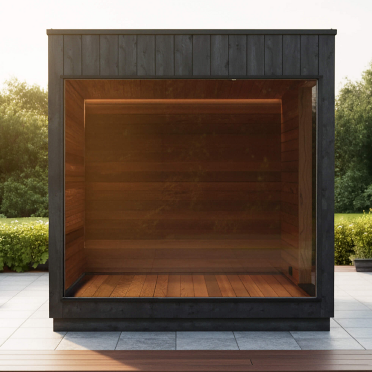 ThermaSol Nordic Misty Outdoor Lounge Medium Sauna Cabin (SAK57649)