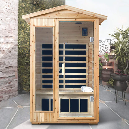 Vexa 2-Person Outdoor Infrared Sauna With Bluetooth Audio And LED Lighting (SAK28694)