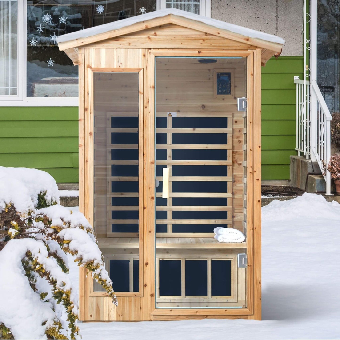 Vexa 2-Person Outdoor Infrared Sauna With Bluetooth Audio And LED Lighting (SAK28694)