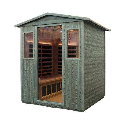 Eterna 4-Person Full-Spectrum Low EMF Carbonized Composite Infrared Sauna Room With Bluetooth Speakers (SAK70182)