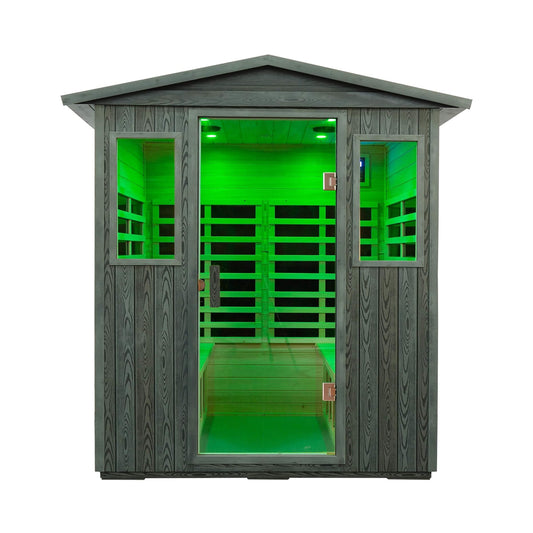 Eterna 4-Person Full-Spectrum Low EMF Carbonized Composite Infrared Sauna Room With Bluetooth Speakers (SAK70182)