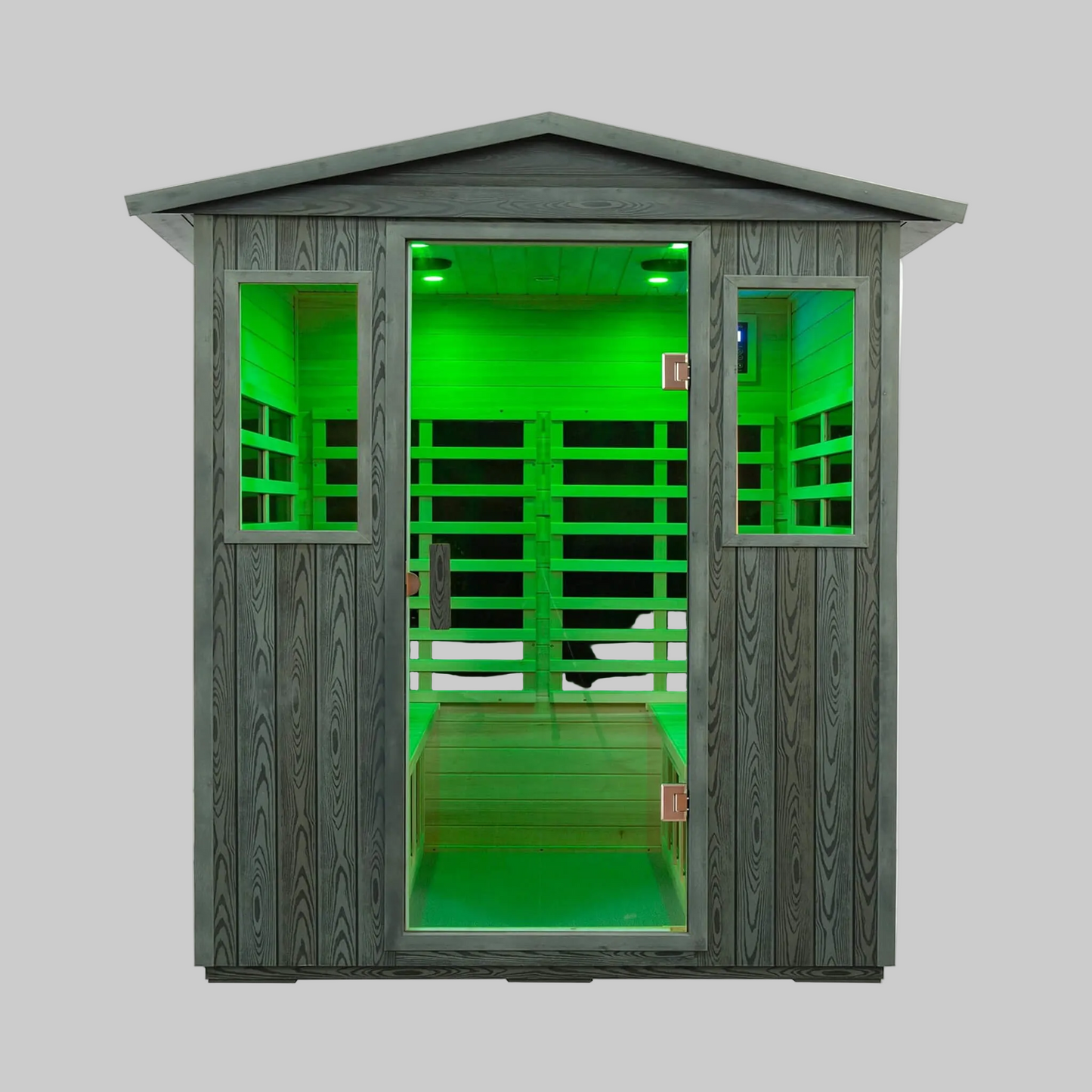 Eterna 4-Person Full-Spectrum Low EMF Carbonized Composite Infrared Sauna Room With Bluetooth Speakers (SAK70182)