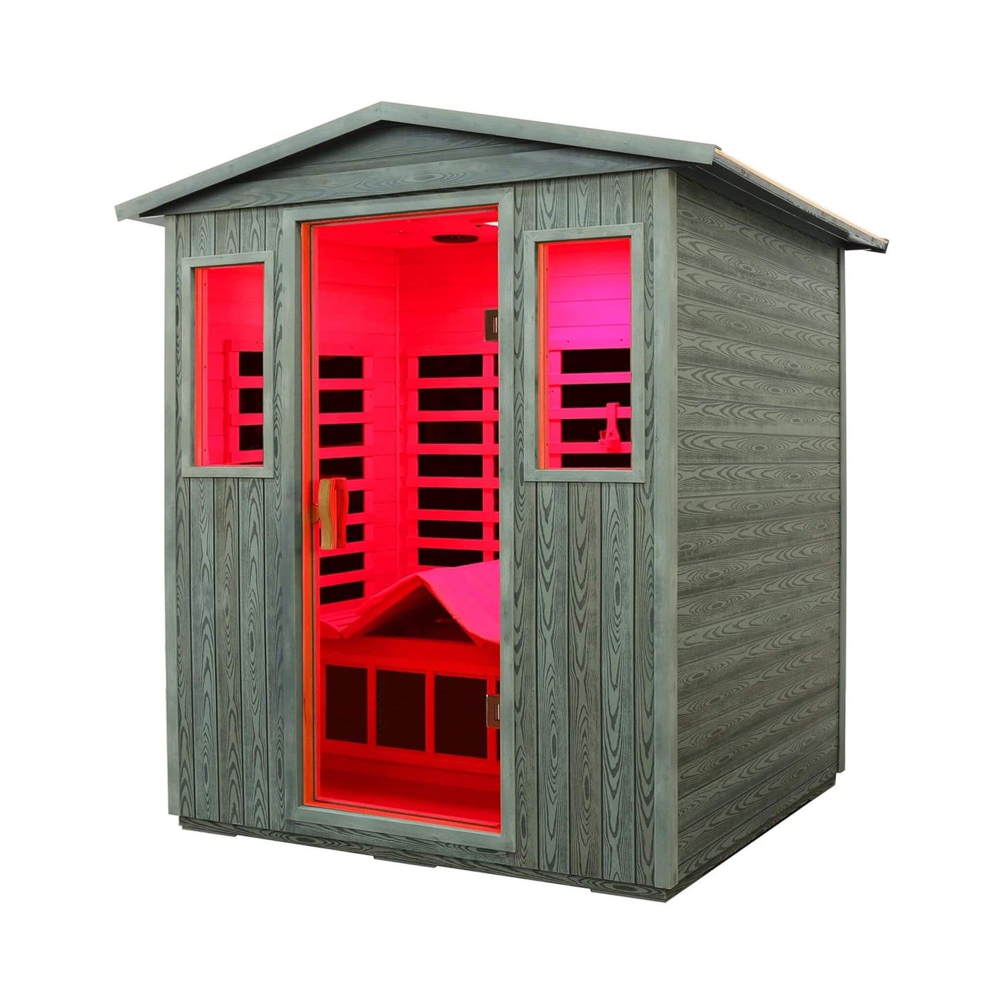 Nivea 3-Person Full-Spectrum Low EMF Carbonized Composite Infrared Sauna Room With Bluetooth Speakers (SAK85120)