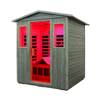 Nivea 3-Person Full-Spectrum Low EMF Carbonized Composite Infrared Sauna Room With Bluetooth Speakers (SAK85120)