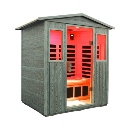 Nivea 3-Person Full-Spectrum Low EMF Carbonized Composite Infrared Sauna Room With Bluetooth Speakers (SAK85120)