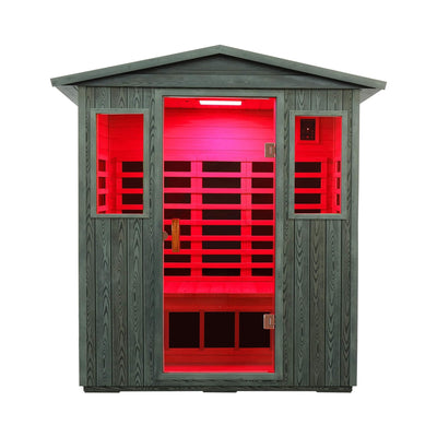 Nivea 3-Person Full-Spectrum Low EMF Carbonized Composite Infrared Sauna Room With Bluetooth Speakers (SAK85120)