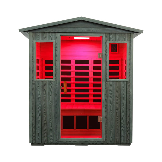 Nivea 3-Person Full-Spectrum Low EMF Carbonized Composite Infrared Sauna Room With Bluetooth Speakers (SAK85120)