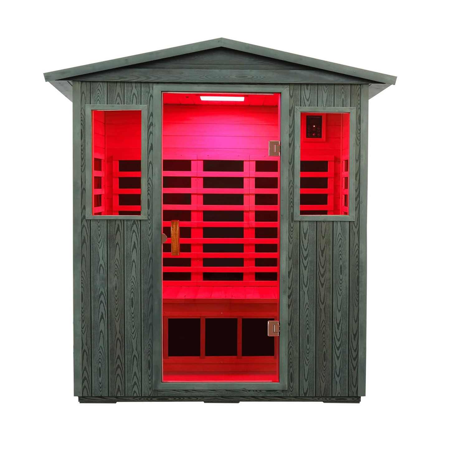 Nivea 3-Person Full-Spectrum Low EMF Carbonized Composite Infrared Sauna Room With Bluetooth Speakers (SAK85120)
