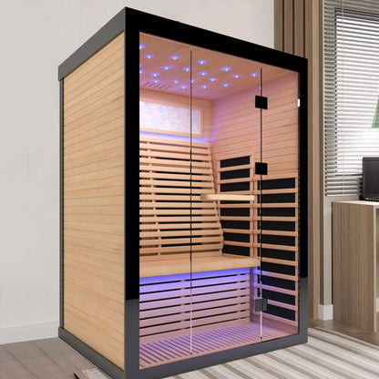 Vapor Luxury 2-Person Canadian Hemlock Wood Far Infrared Home Sauna (SAK56874)