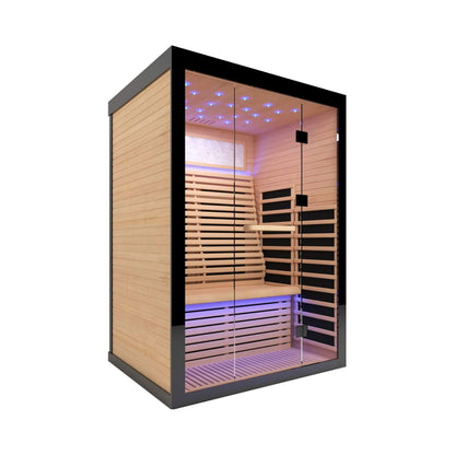 Vapor Luxury 2-Person Canadian Hemlock Wood Far Infrared Home Sauna (SAK56874)