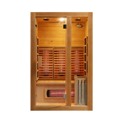 Luma 2-Person Indoor Hybrid Sauna Room With Infrared And 3.5KW Steam Heater [Made-To-Order] (SAK83750)