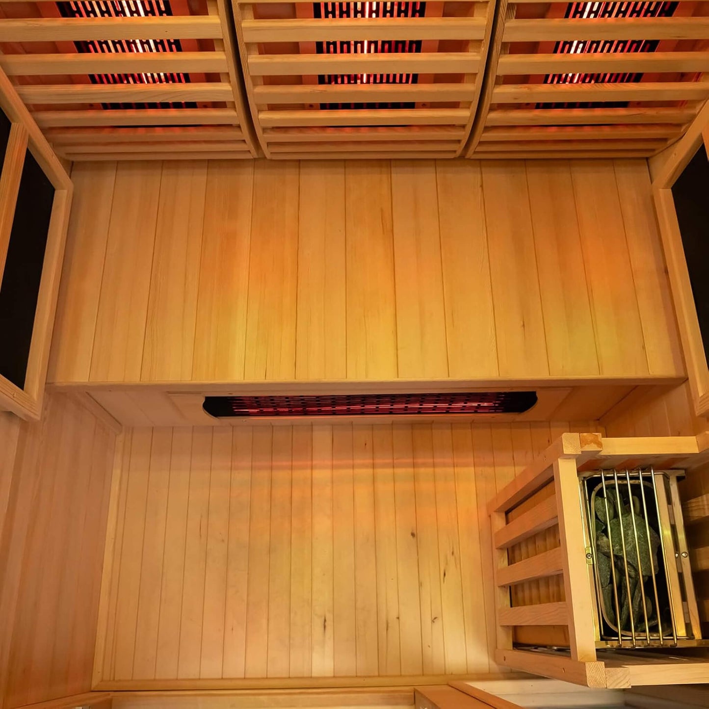 Luma 2-Person Indoor Hybrid Sauna Room With Infrared And 3.5KW Steam Heater [Made-To-Order] (SAK83750)