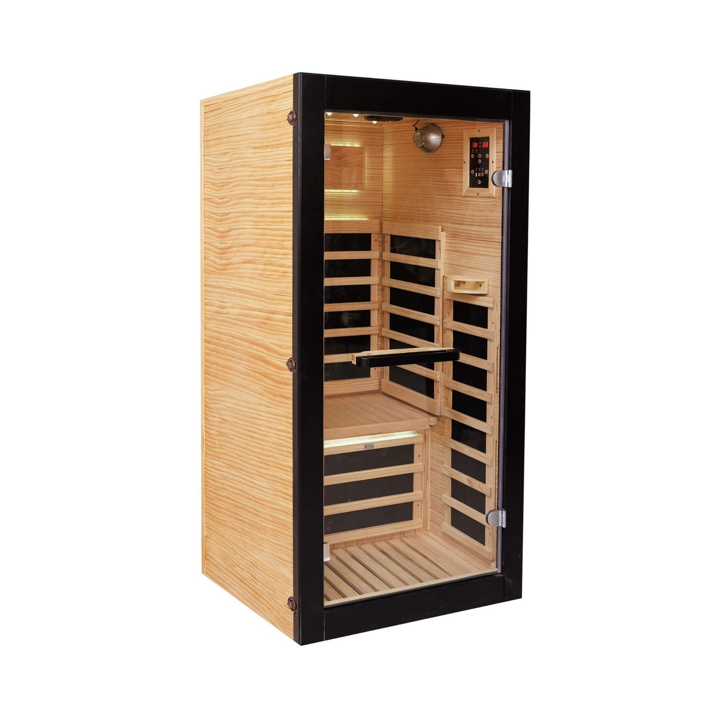 Solara Single-Person Chilean Pine Infrared Sauna Cabin (SAK57926)